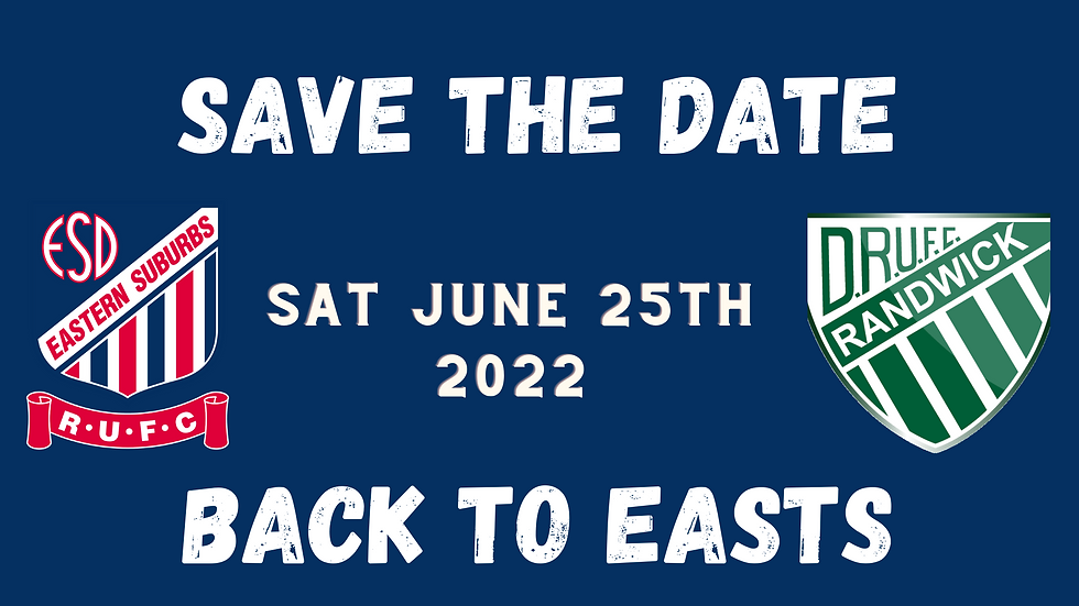BACK TO EASTS DAY v RANDWICK JUNE 25th