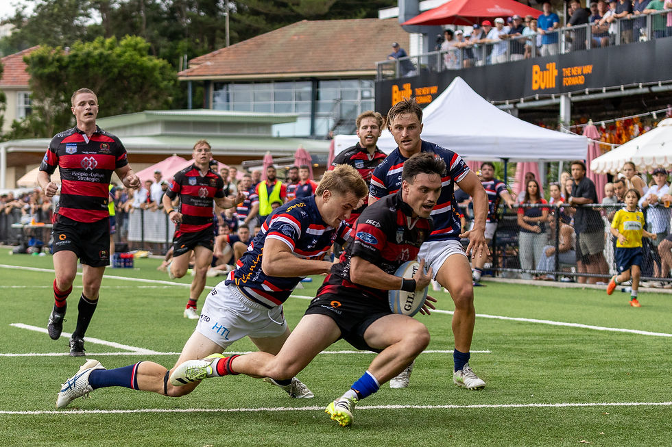 Leo Jaques makes a tackle against Norths