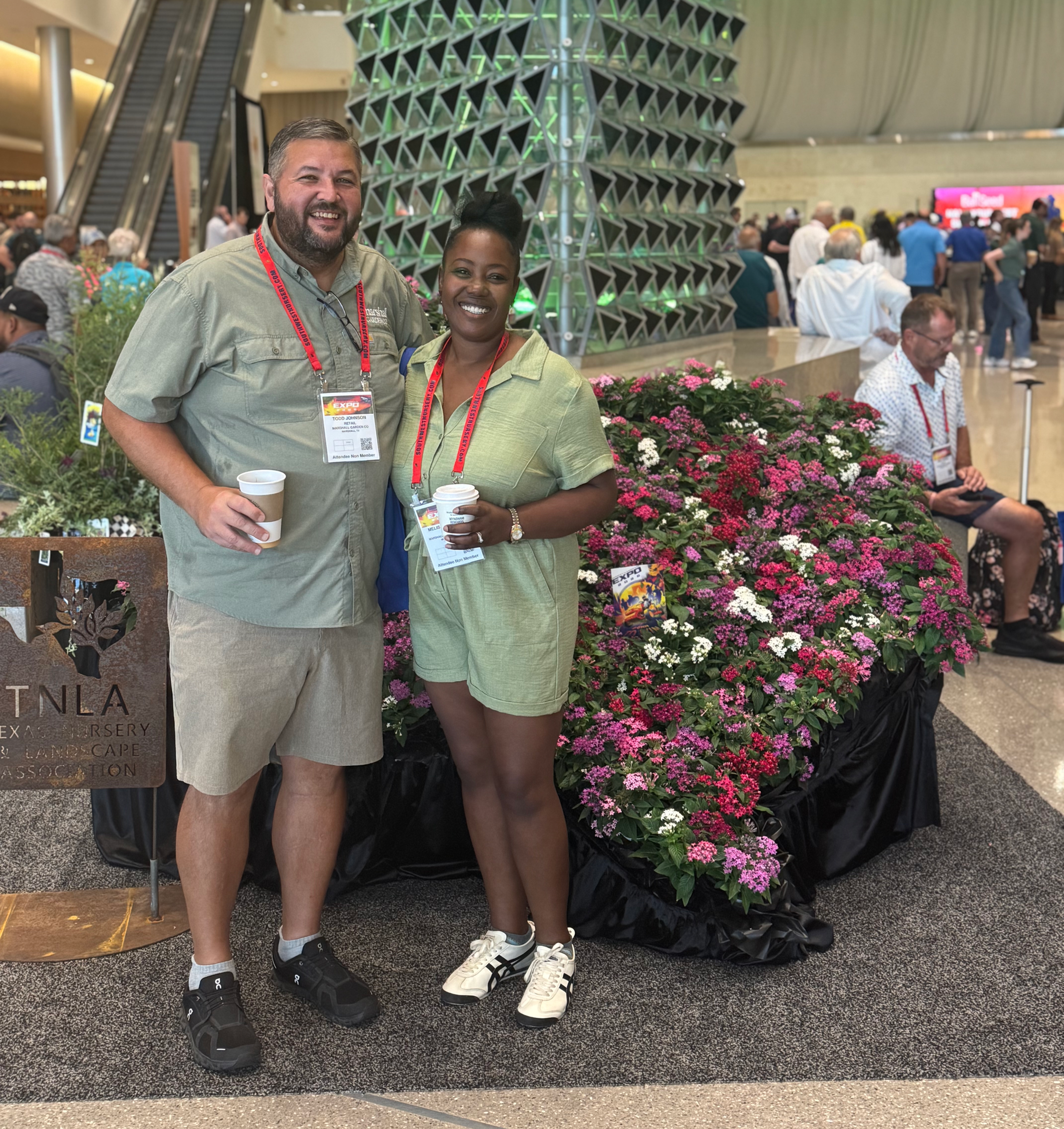 Todd and Melisa Johnson, founders of Marshall Garden Company, at the Texas Nursery and Landscape Association conference