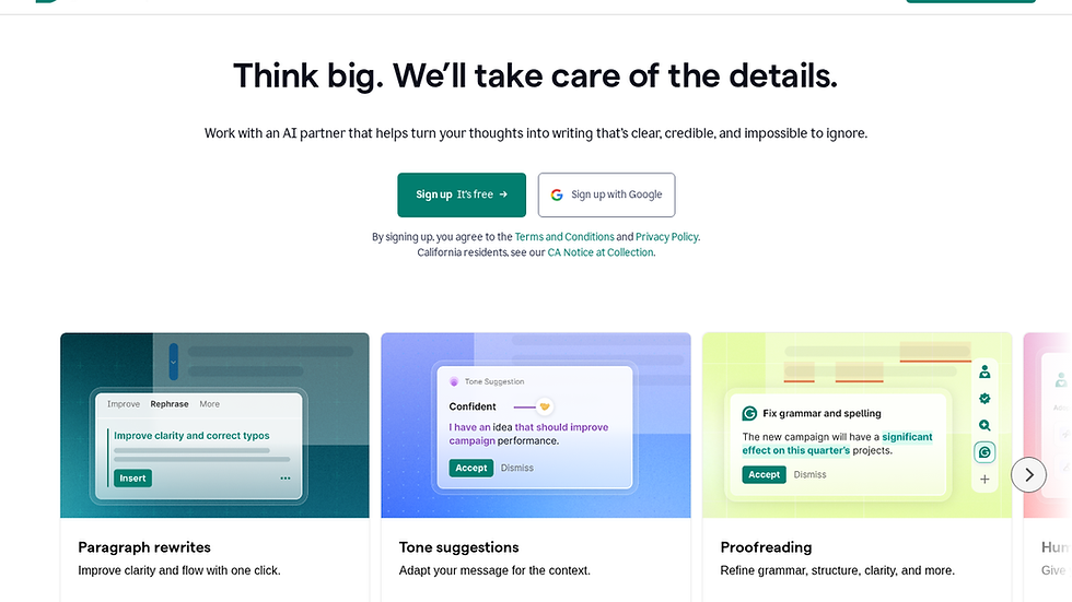Grammarly screenshot