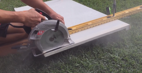 $50 DIY How to Cut Quartz, Granite or Marble Countertop with a Circular Saw