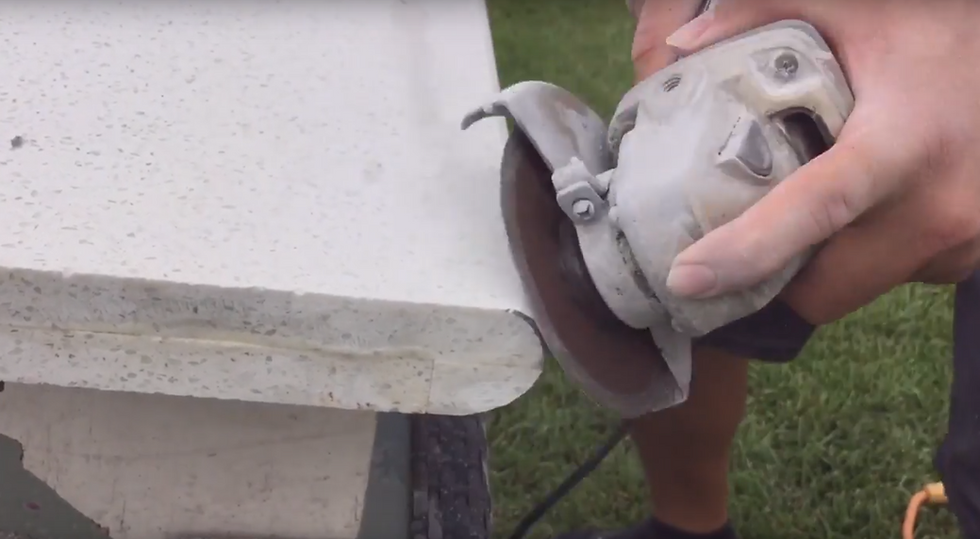 Freehand Grinding a Countertop Edge Profile