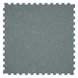 suelo para gimnasio eco de goma reciclada color gris moteado y pintas blancas