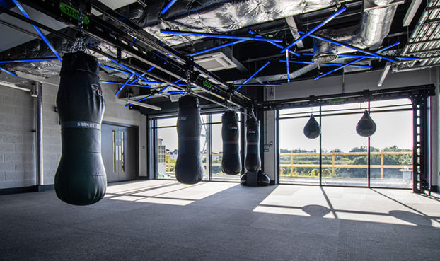 Flooring for fitness areas with recycled premium rubber