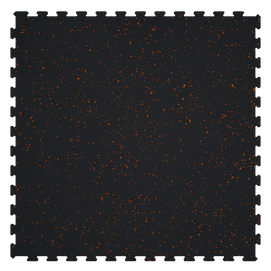 suelo para gimnasio eco de goma reciclada color negro moteado con pintas de colores