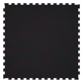 suelo para gimnasio eco de goma reciclada color negro moteado con pintas de colores