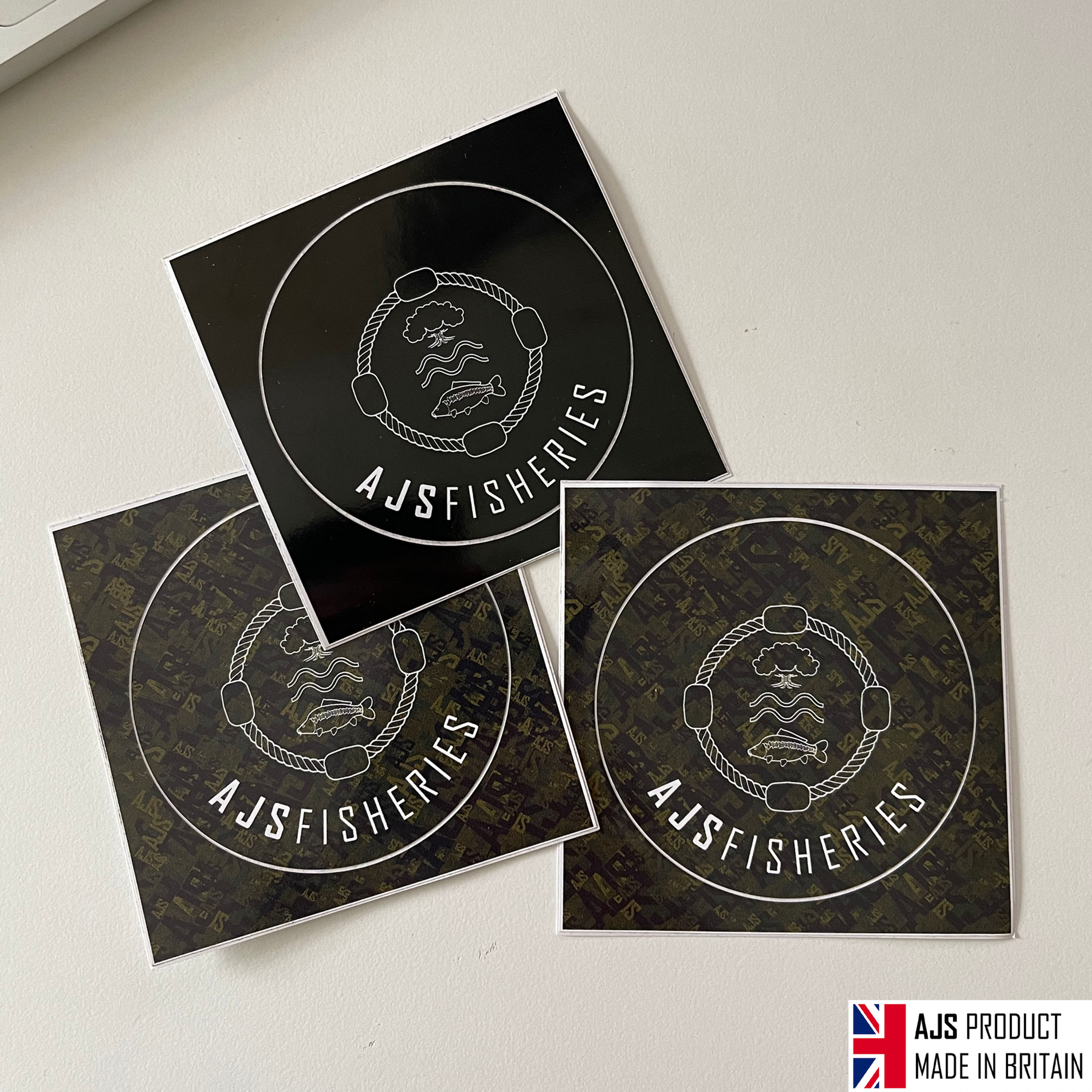 AJS Logo Stickers - 3 pack