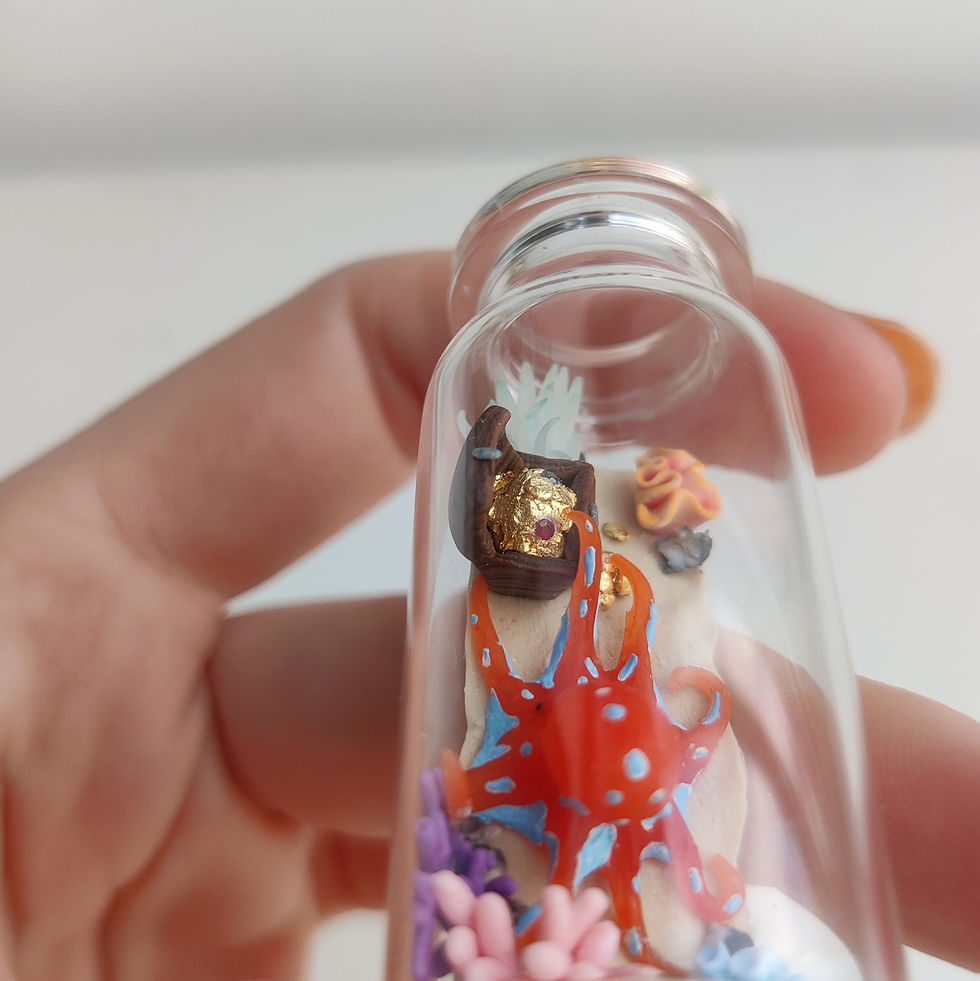 Miniaturbild: Oktopus mit Rubin und Saphir / Luxury Line
