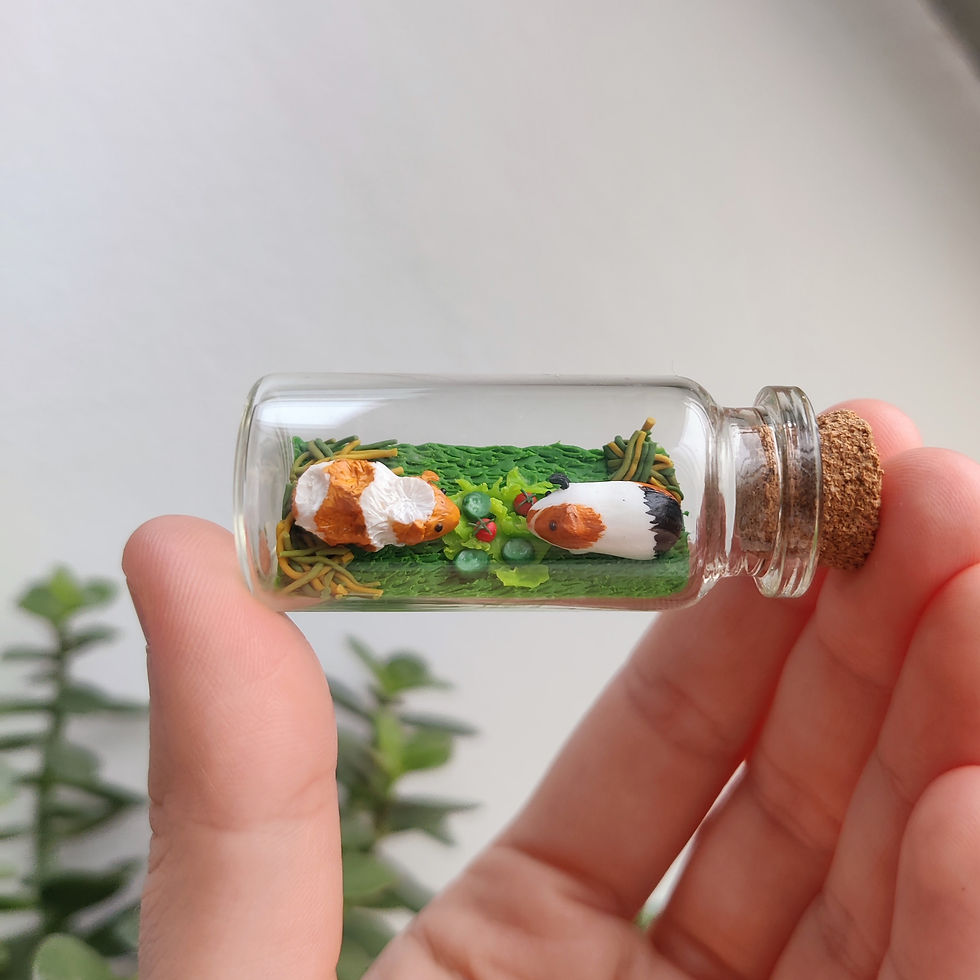 Thumbnail: two little guinea pigs / Bottle Art