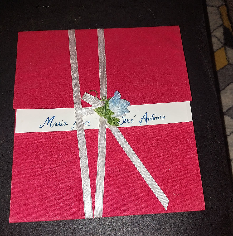 Thumbnail: Handmade invitation on tracing paper