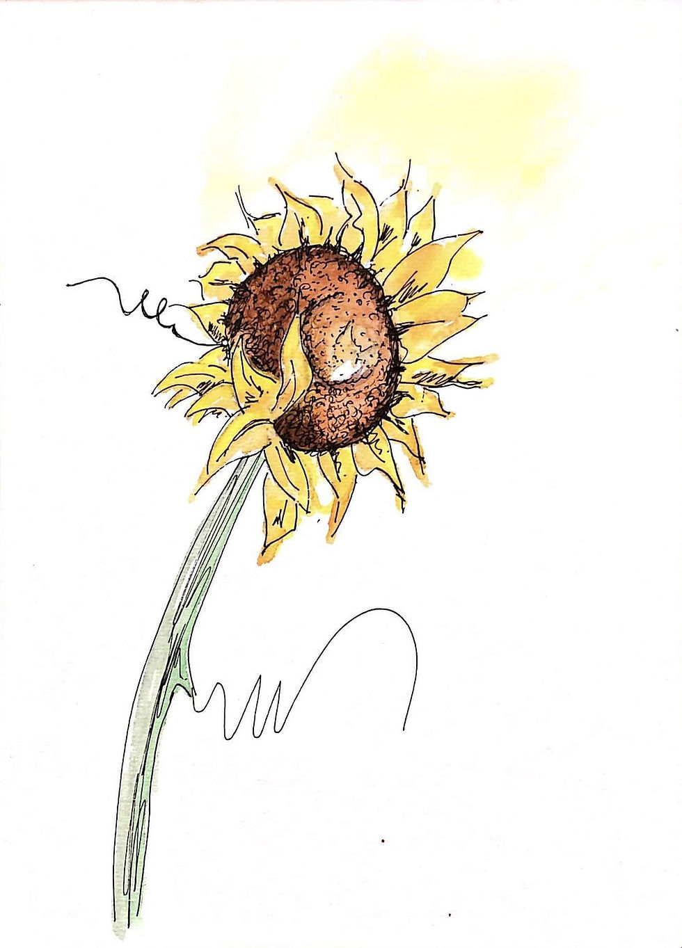 painting of a sunflower