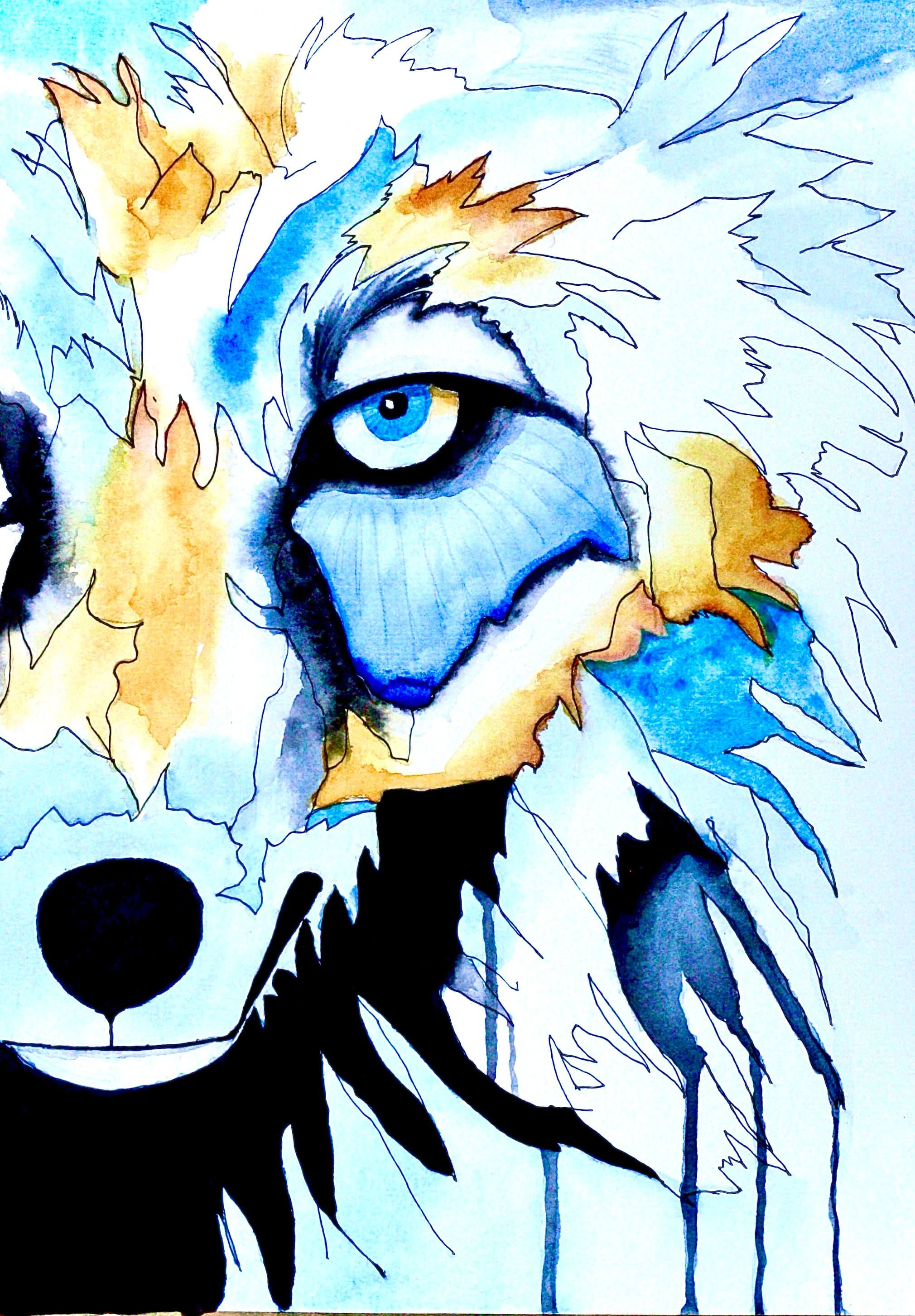 colorful wolf