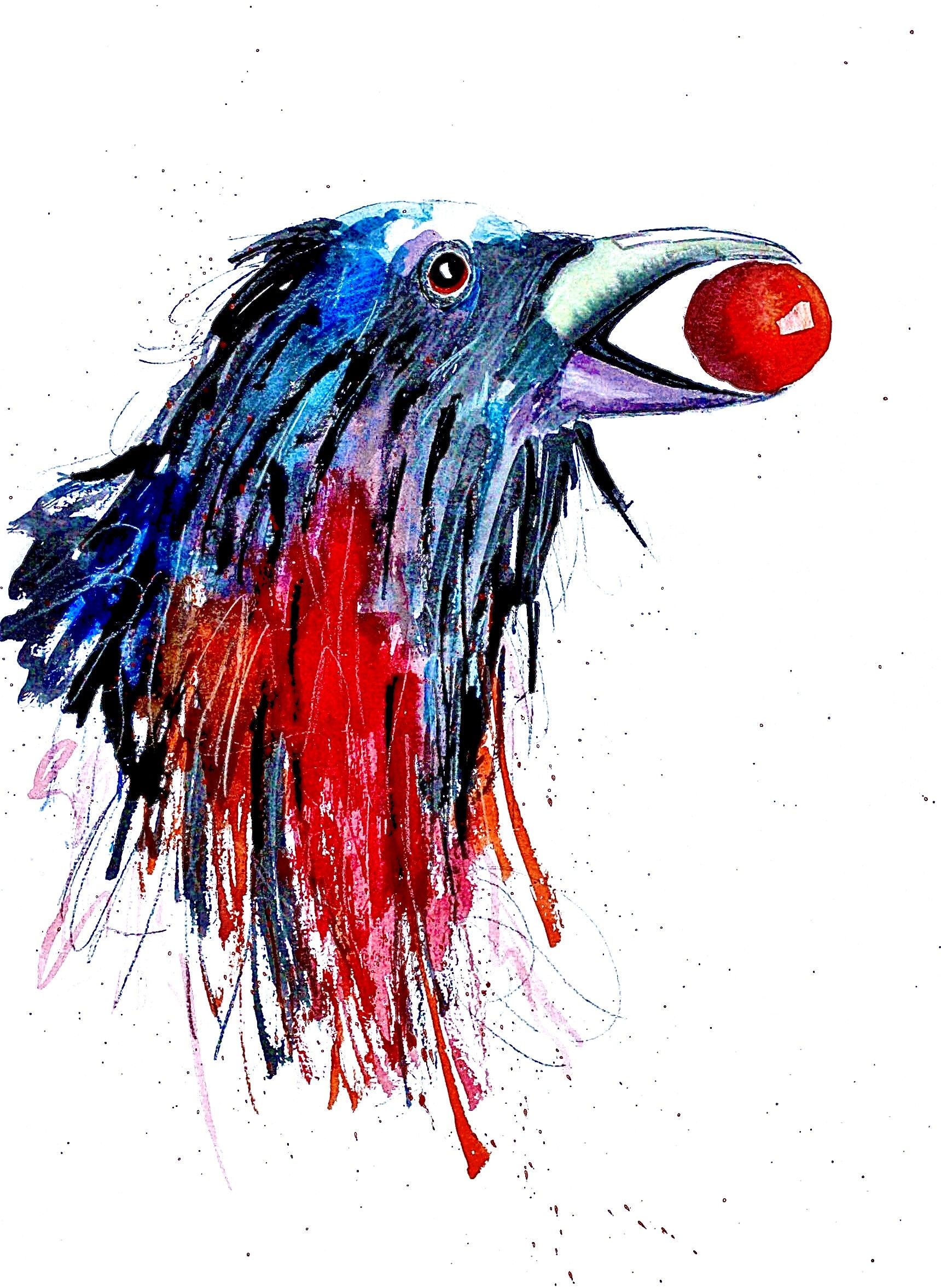 Raven with a Berry
