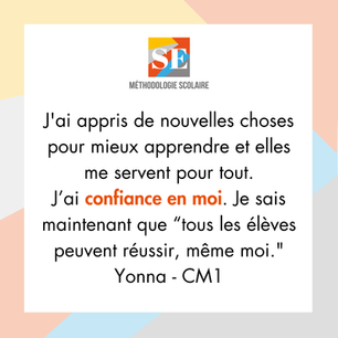 Yonna, en CM1, prend enfin moins de temps pour apprendre ses leçons.
