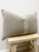White Stripe Hand Loomed Cushion