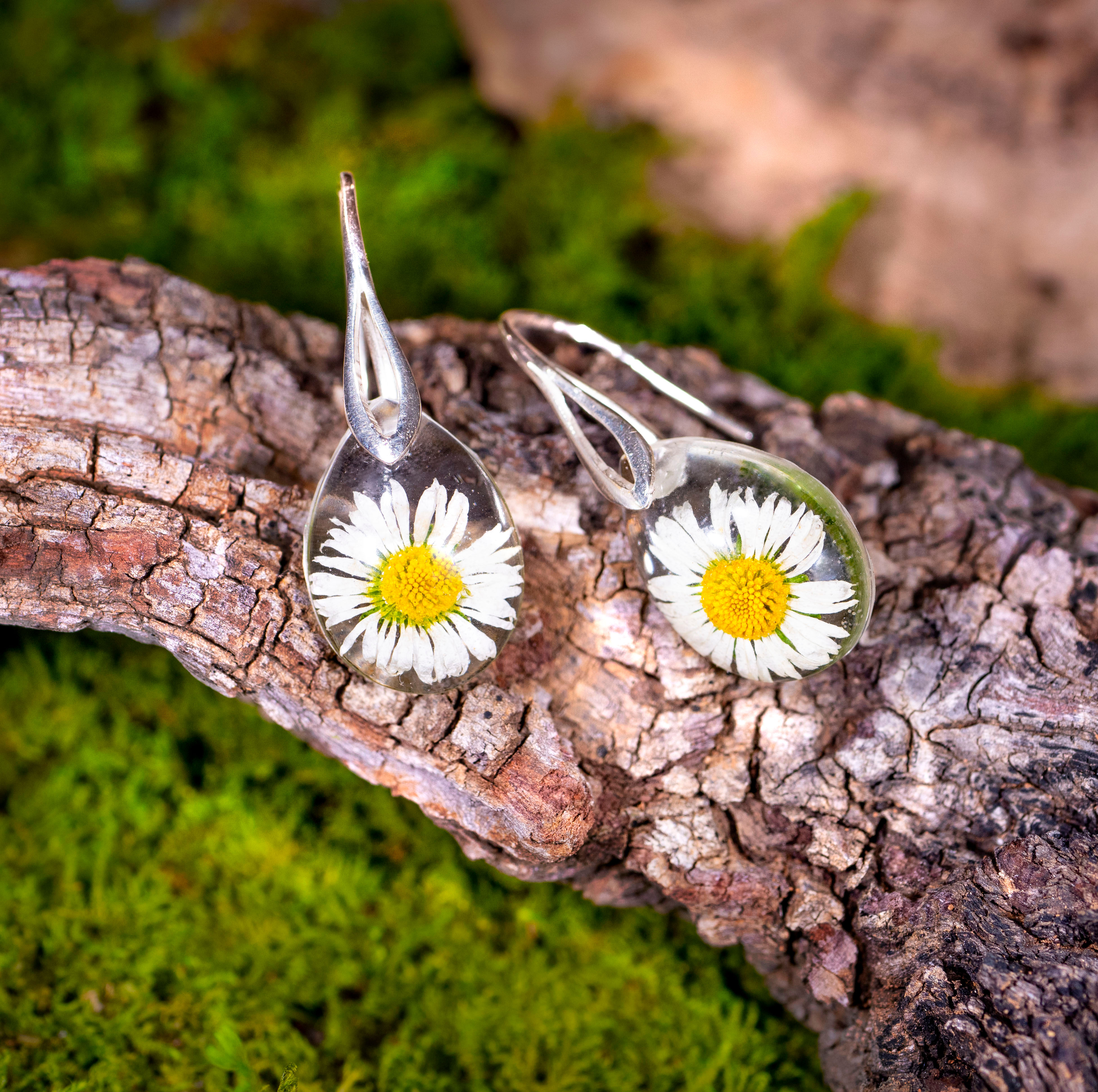 Náušnice s kvetmi sedmokrások