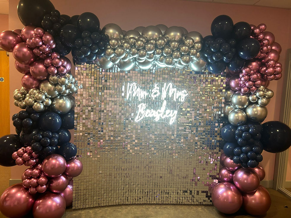 Wedding sequin wall