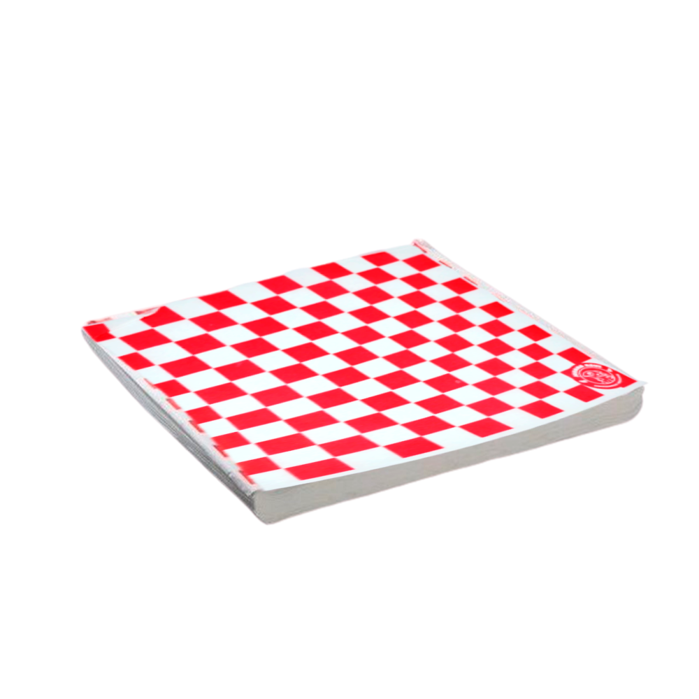 Papel encerado cuadros rojos