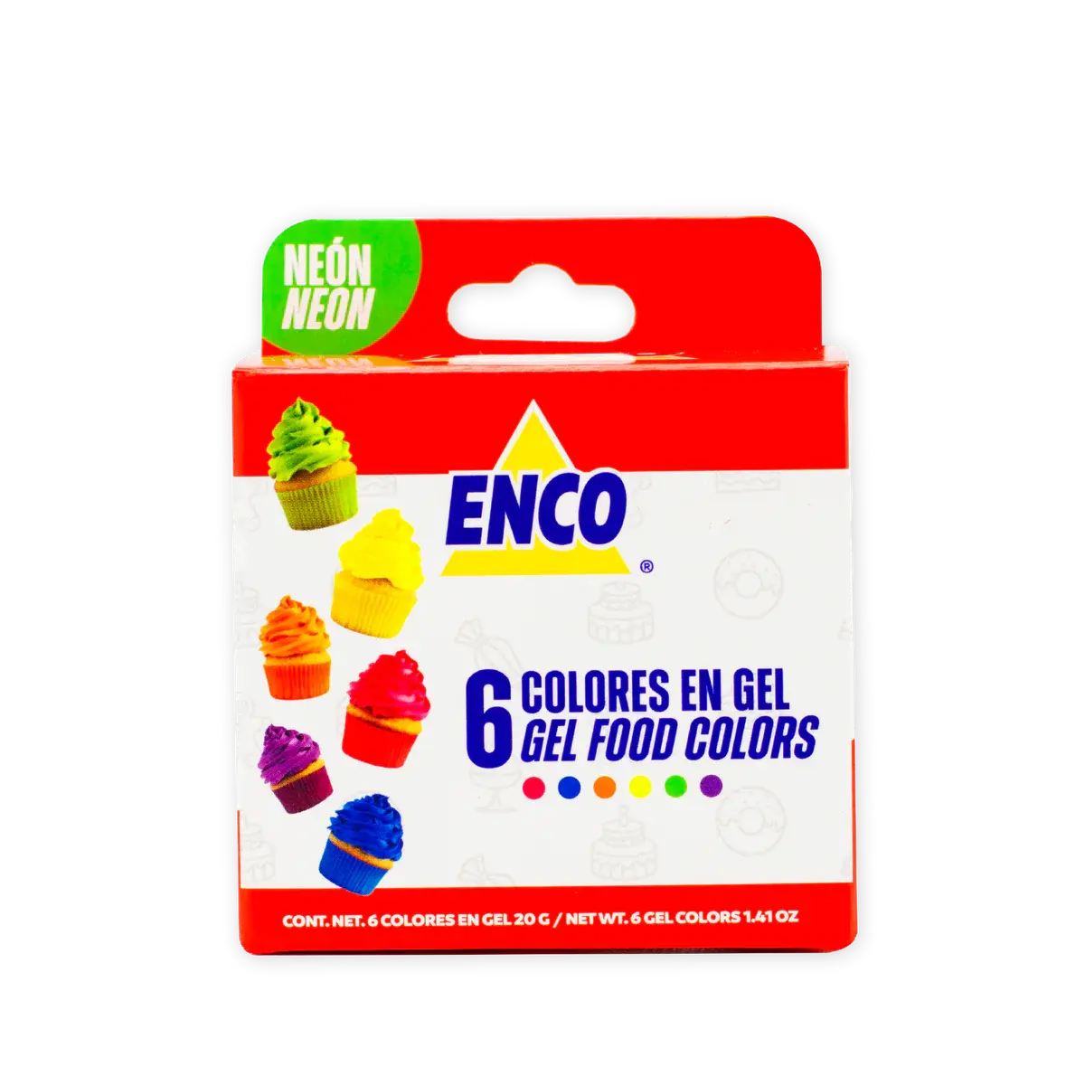 Kit 6 colorantes neon ENCO