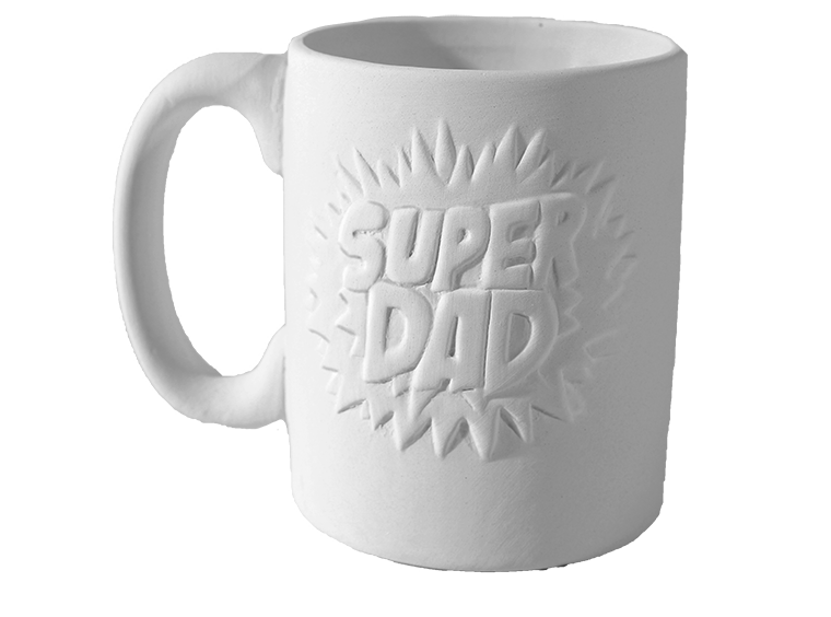 Super dad mug - 4 ⅛" H x 3 ⅛" Dia (16 Ounces)