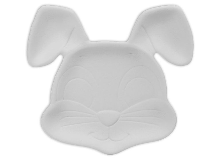 Bunny dish - 5" L x 5 ½" W x ½" H