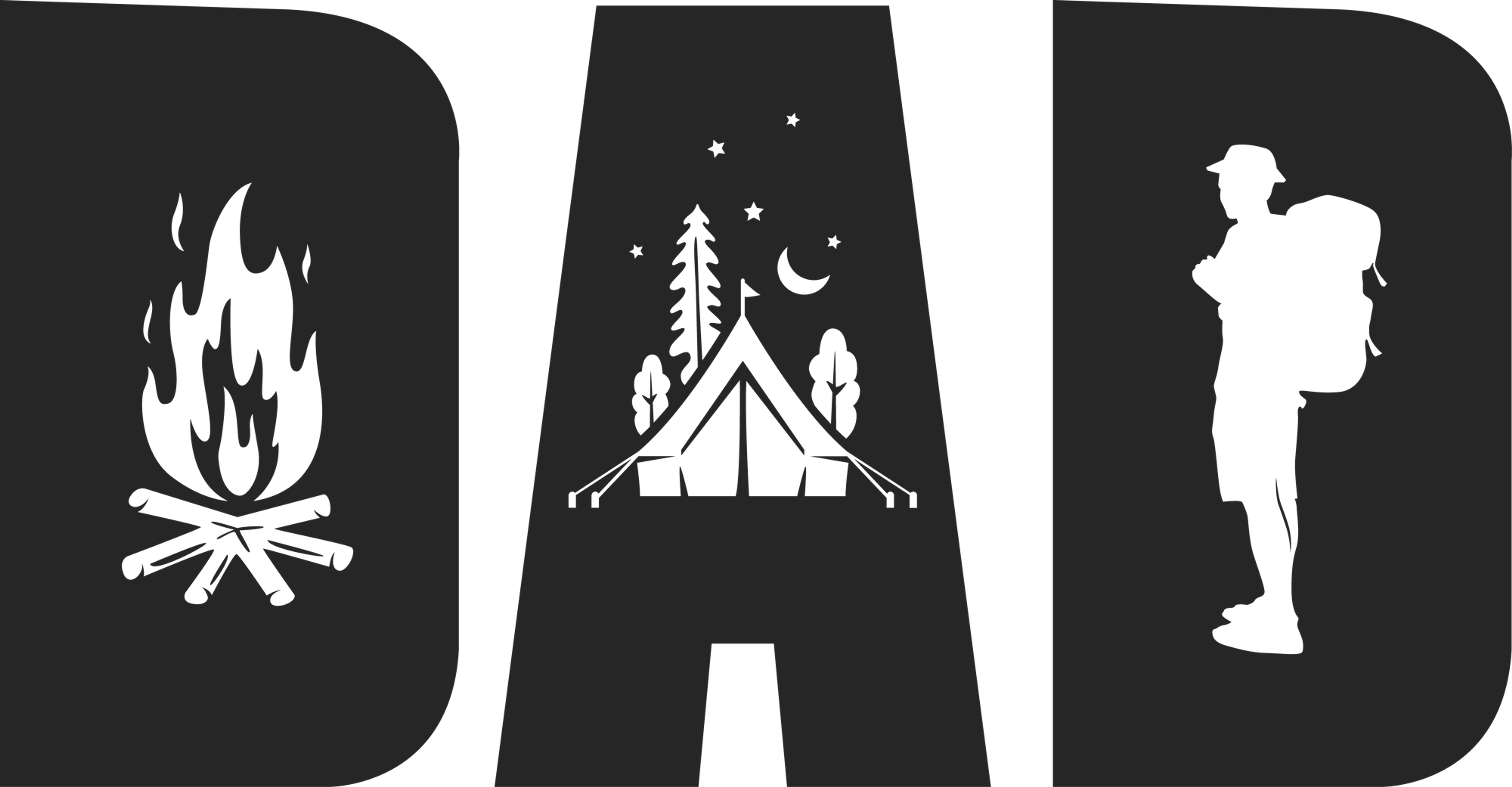 Dad Camping Stencil
