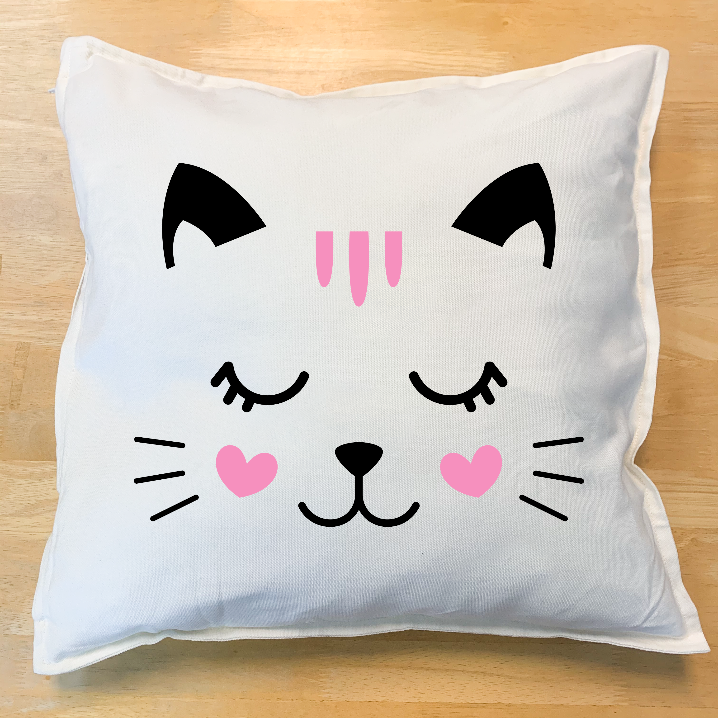 cat face pillow