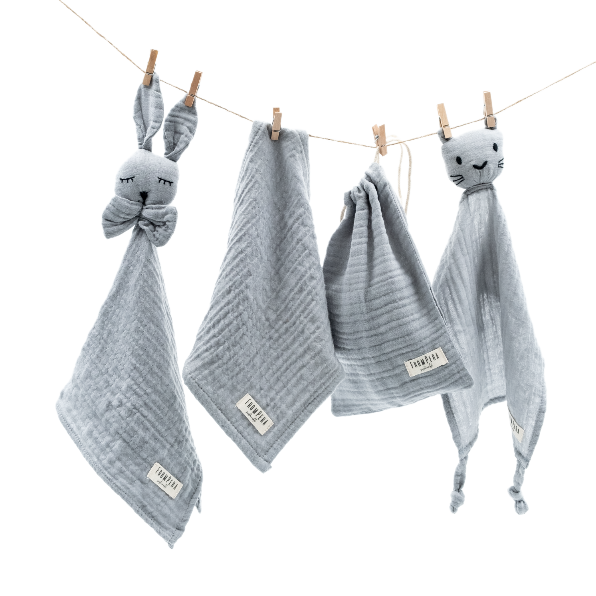 FromPera Bebek Müslin Set Gri