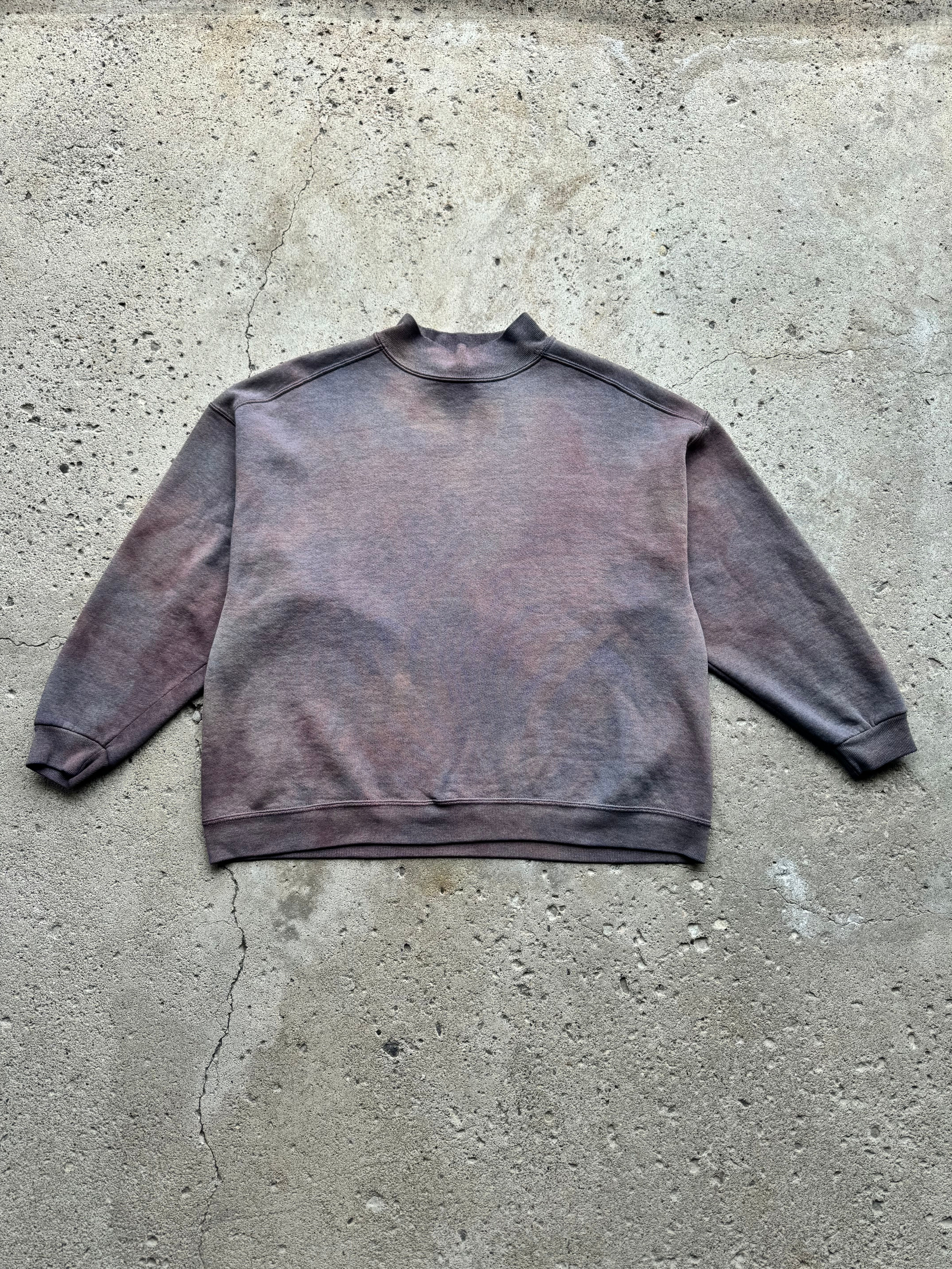 Vintage 90's Bleached & Sun Faded Grey Sweatshirt