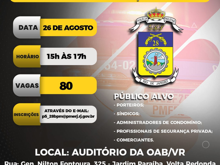 28º BPM promove curso de segurança predial em Volta Redonda