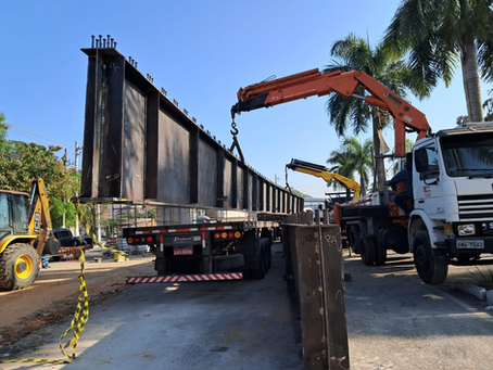 Mobilidade Urbana: vigas em curva para construção de novo viaduto serão lançadas domingo (30) em Volta Redonda