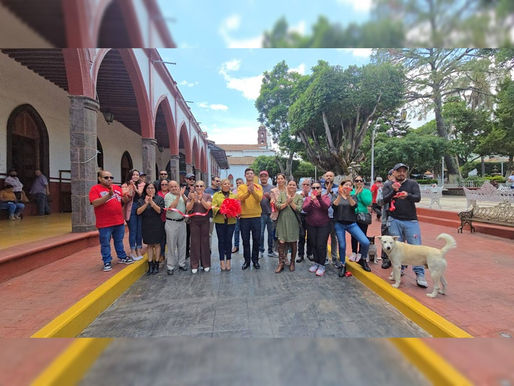Inaugura Pepe Mora Rehabilitación del Acceso al Palacio Municipal de Purépero