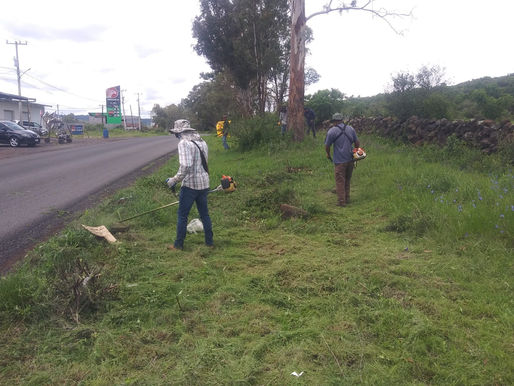 Se realizan trabajos de mantenimiento y limpieza en el municipio de Coeneo