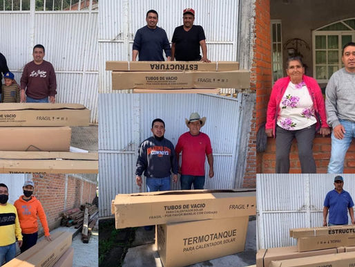 Apoya con calentadores solares a bajo costo José Luis Vega Torres a comunidades de Coeneo