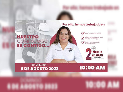 El 6 de agosto rendiré mi segundo informe de gobierno: Marcela Velázquez Vázquez