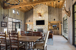 Llano Ranch Great Room from Dining - ALIGN Austin Architects