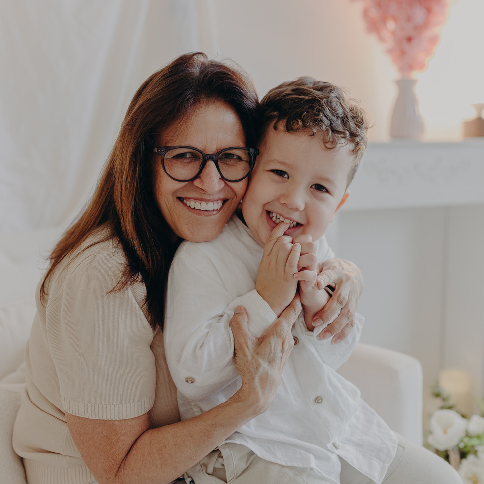Ensaio de dia das Mães em estúdio em Curitiba