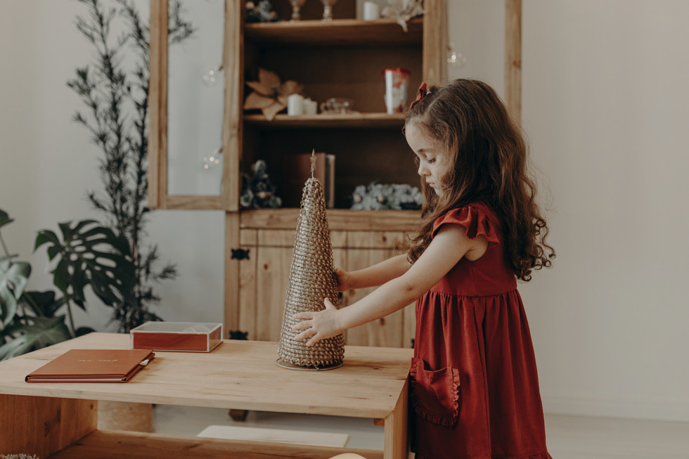 Ensaio de Natal em estúdio 2023 em Curitiba