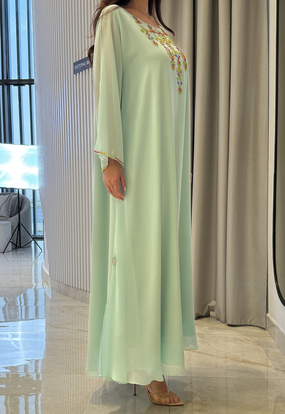 الصورة المصغرة: 2 Pc Chiffon Handmade Embroidery