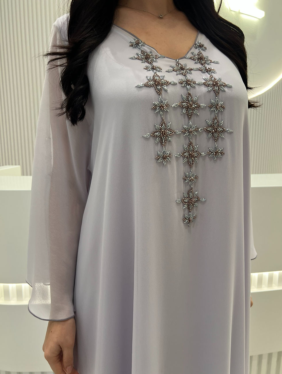 الصورة المصغرة: 2 Pc Chiffon Handmade Embroidery