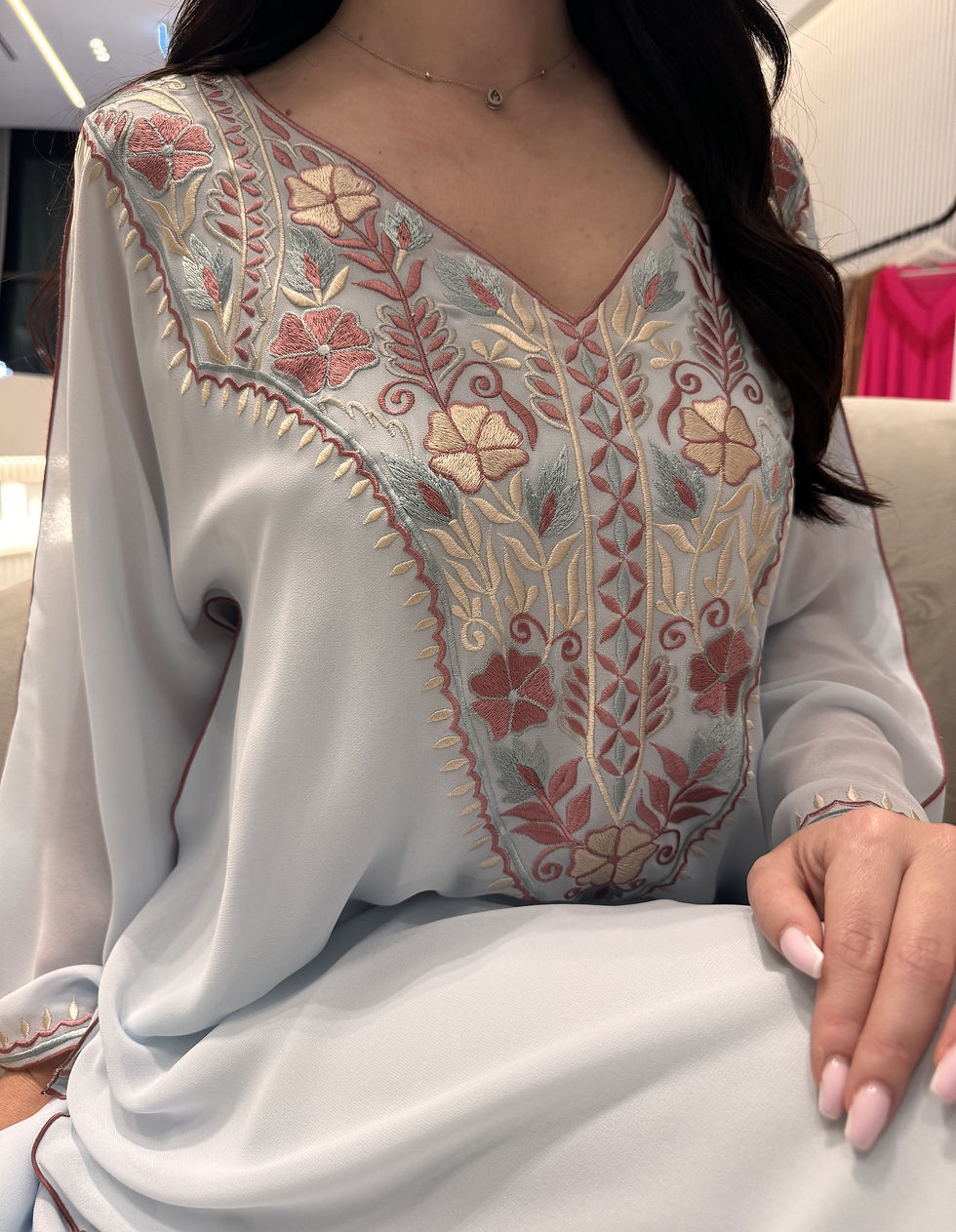 Thumbnail: Chiffon Machine Embroidery