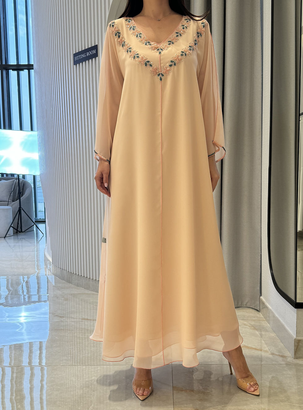 الصورة المصغرة: 2 Pc Chiffon Handmade Embroidery