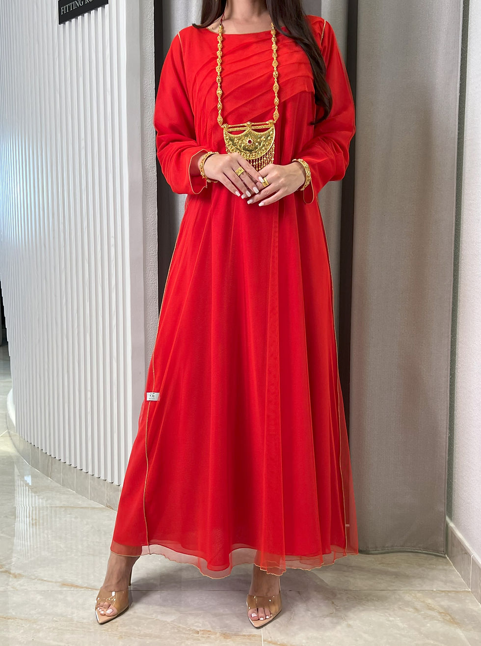 Thumbnail: Double Chiffon + Tulle Dress