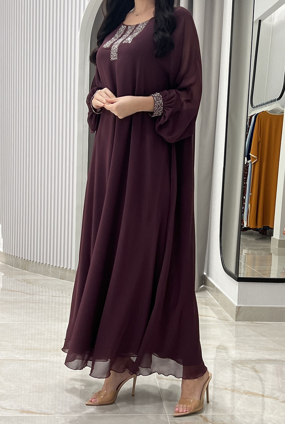 الصورة المصغرة: 2 Pc Chiffon Handmade Embroidery