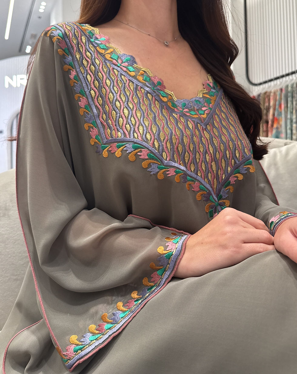 Thumbnail: Chiffon Machine Embroidery
