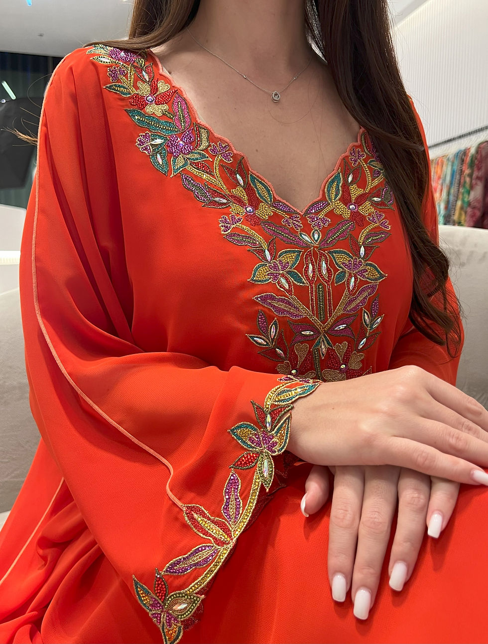 الصورة المصغرة: Chiffon M5awar embroidery
