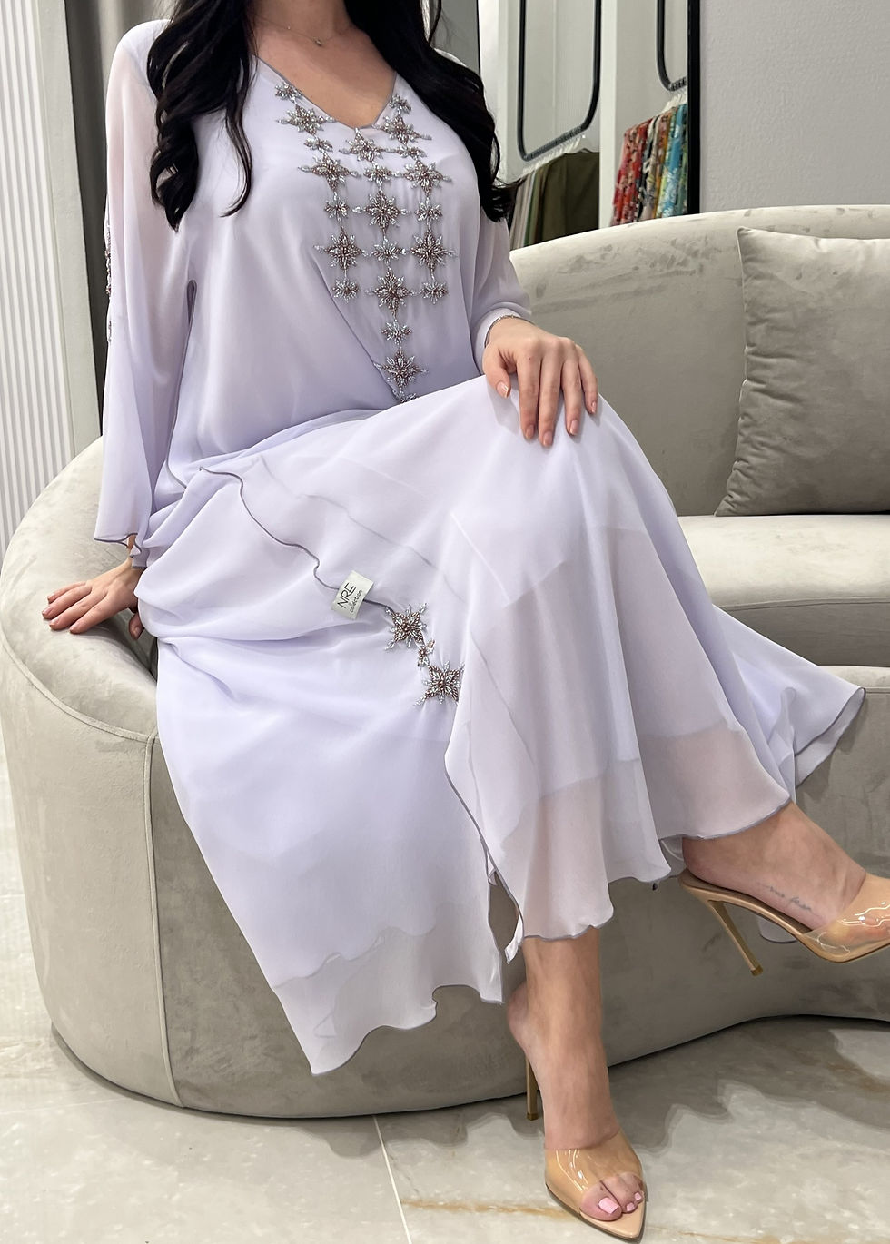 الصورة المصغرة: 2 Pc Chiffon Handmade Embroidery