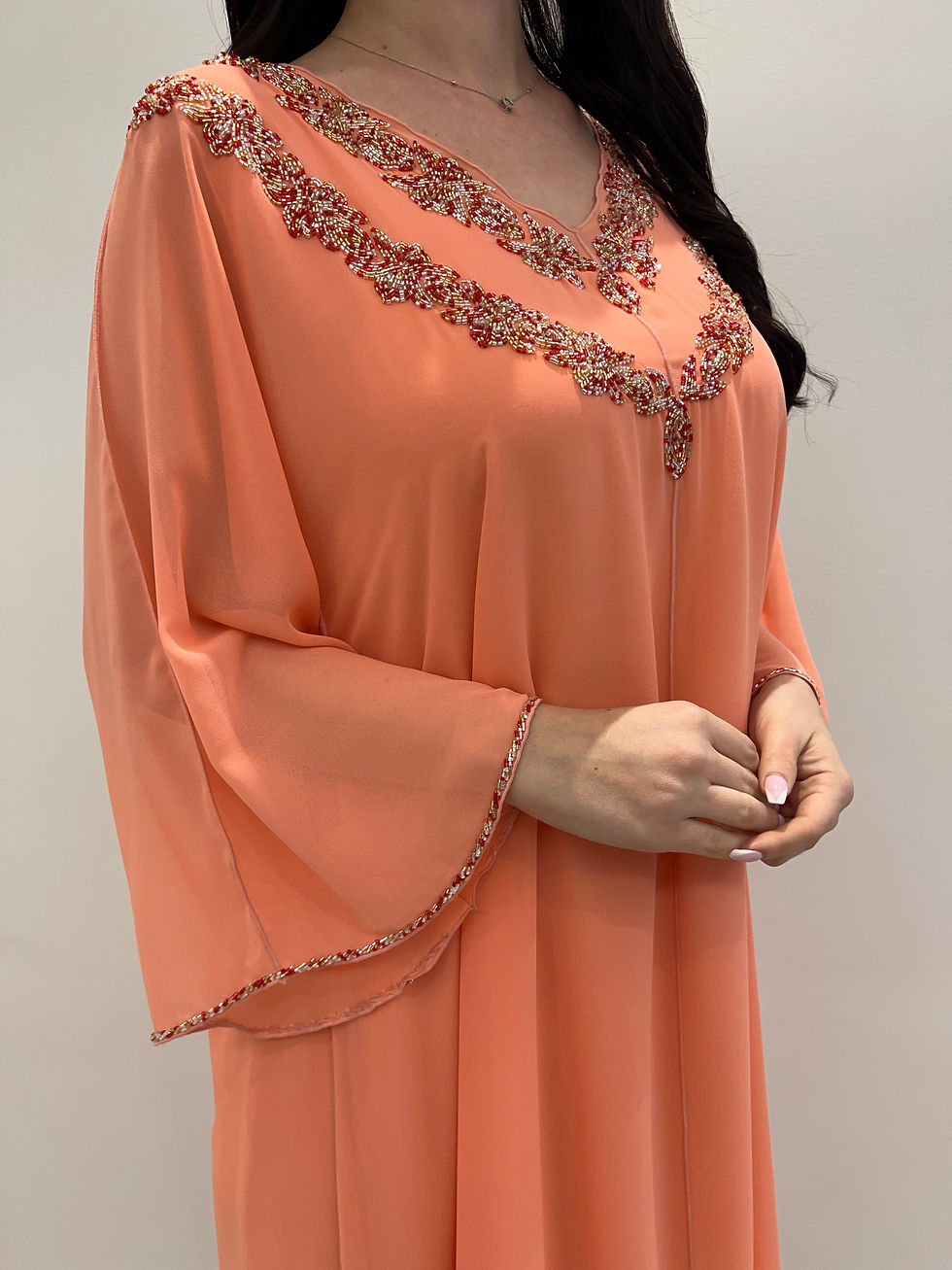 الصورة المصغرة: 2 Pc Chiffon Handmade Embroidery