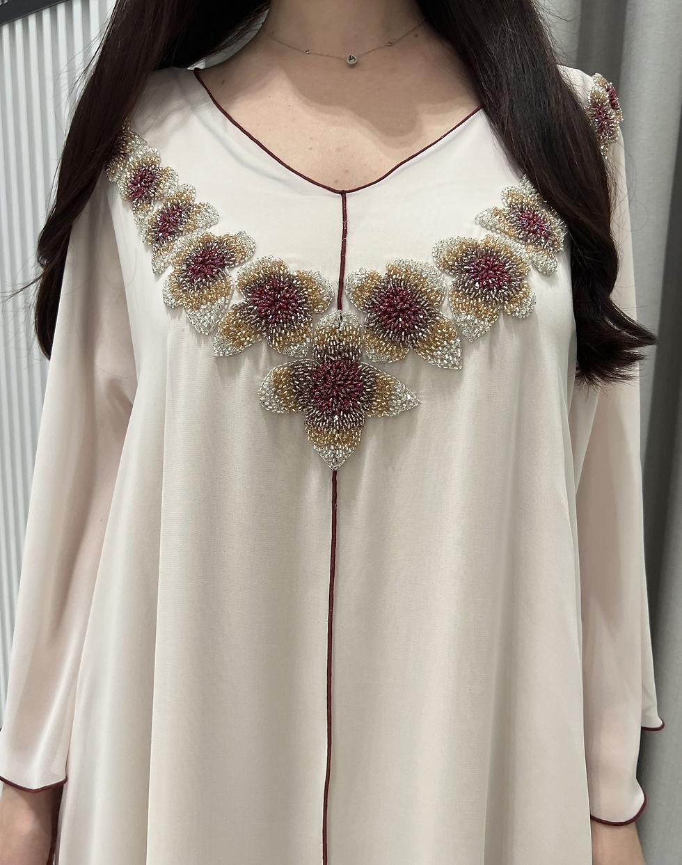 2 Pc Chiffon Handmade Embroidery