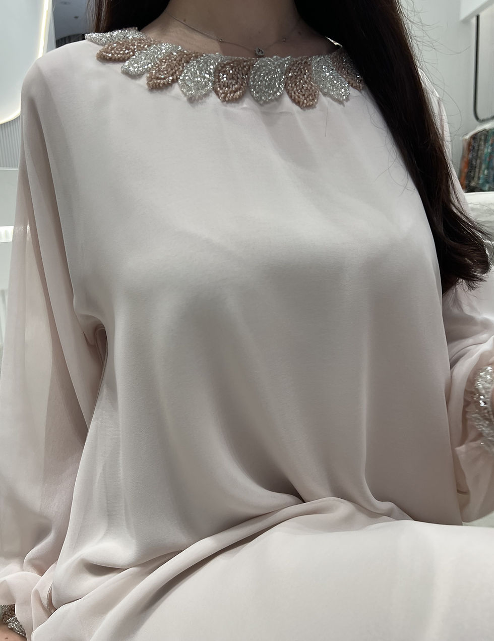 Thumbnail: 2 Pc Chiffon Handmade Embroidery